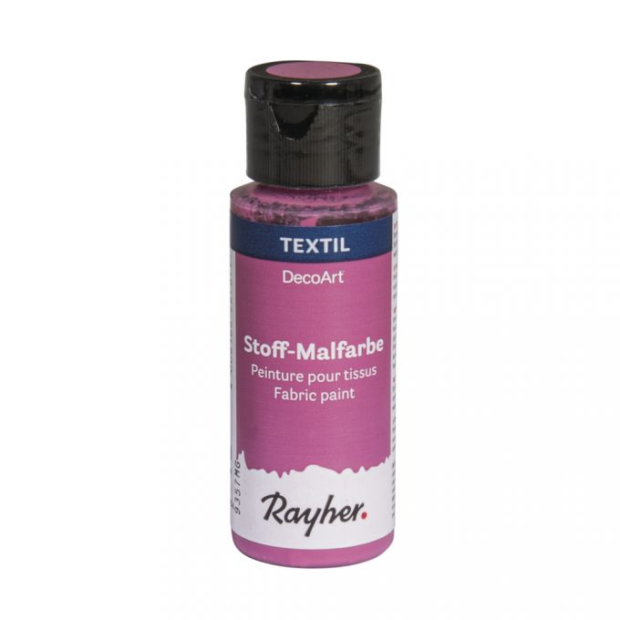Farba na textil Rayher,nezažehľovacia, 59ml - ružová - 274