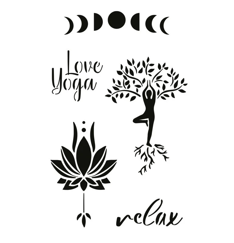 Plastová šablóna JogaJoga, 20x30 cm Plastová šablóna JogaJoga, 20x30 cm