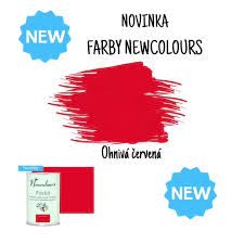 Farba Newcolours 200ml, Ohnivá červená